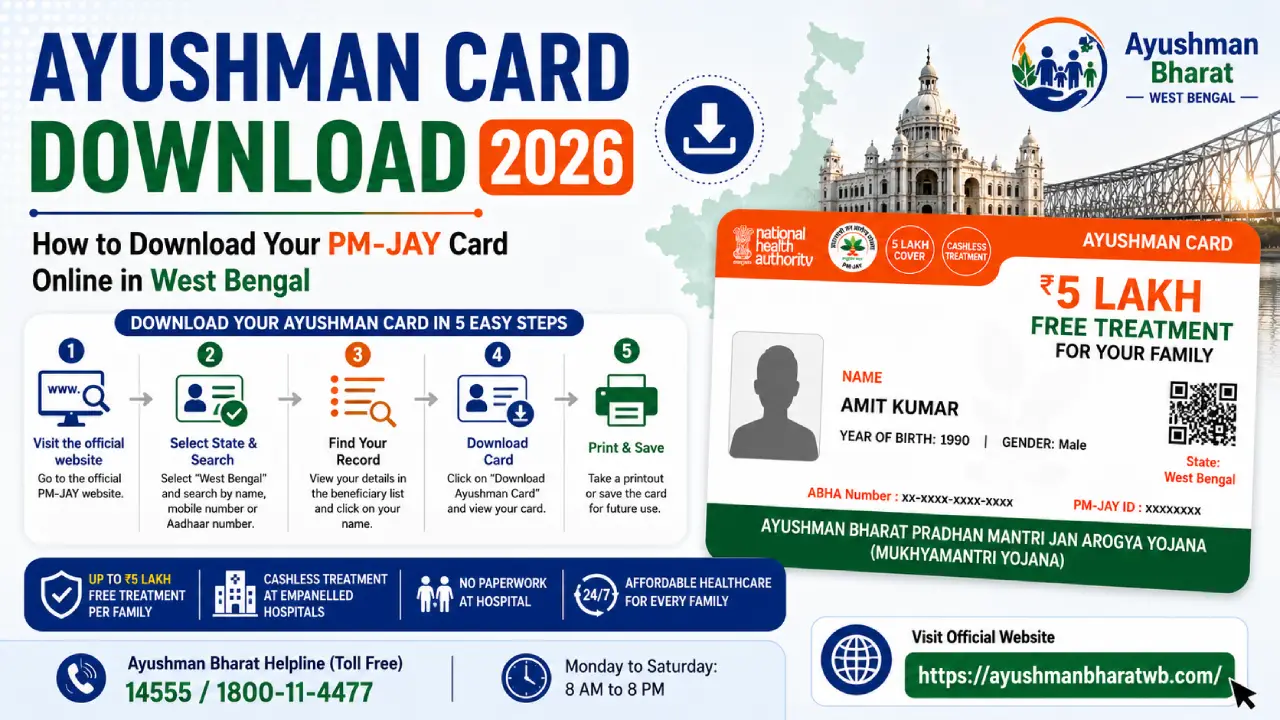 Ayushman Card Download 2026 West Bengal”, “PM-JAY Card